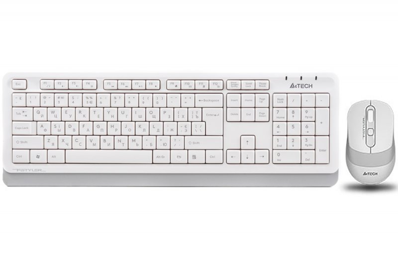 A4Tech FG1010 (White) Комплект бездротовий Fstyler клавіатура+миша, білий, USB